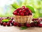 cherries in basket