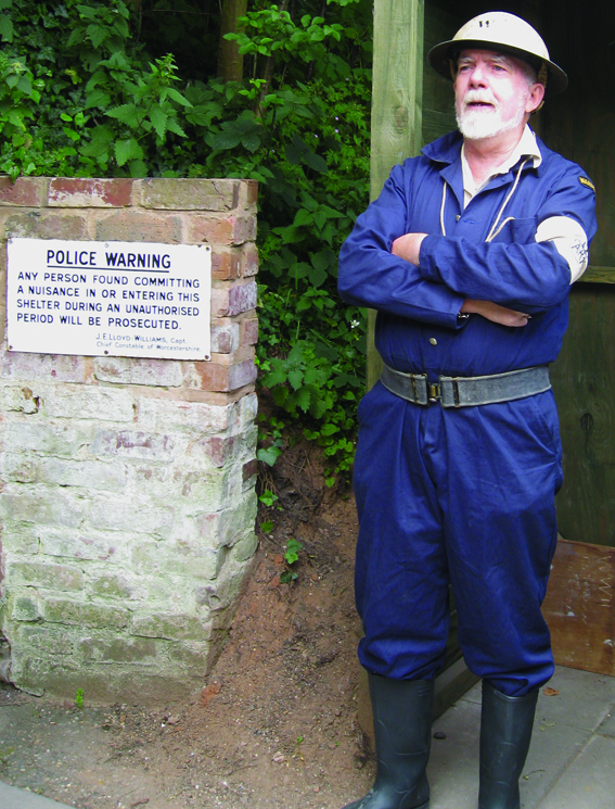 gentleman dresseda s WWII air raid shelter guard