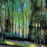 painting of a forest