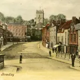 postcard of the old town of Bewdley showing Load Street