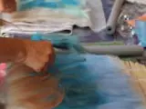 wet felting pieces
