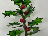 holly leaves and berries made by resin dippping
