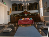room with yoda mats and cushion and mood lighting