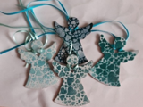 enamel handmade angel tree decorations