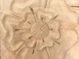Tudor Rose wood carving